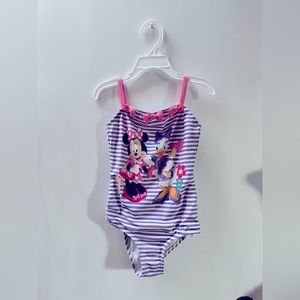 Disney Minnie & Daisy Striped One-Piece Swimsuit